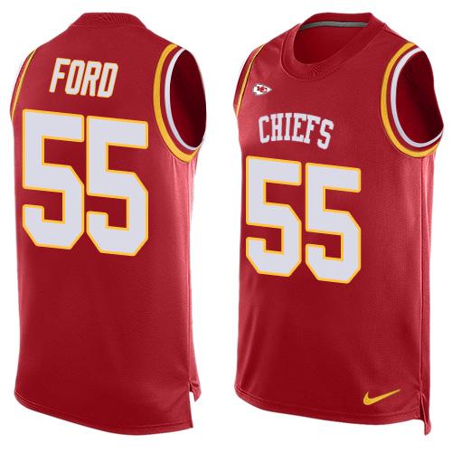 Nike Chiefs #55 Dee Ford Red Team Color Men's Stitched NFL Limited Tank Top Jersey - Click Image to Close